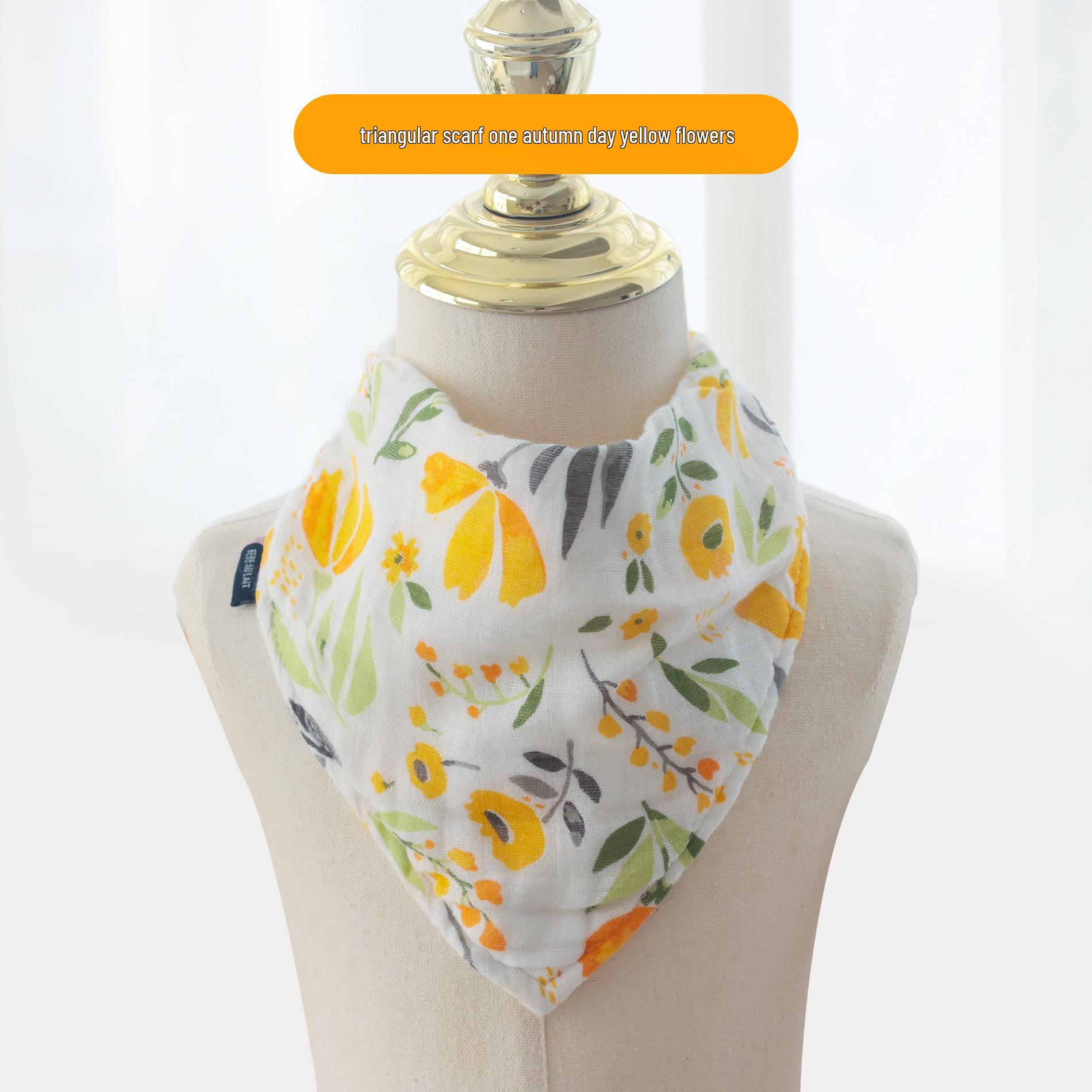 

Soft Bamboo Cotton Baby Bib: Anti-Spit Milk Triangle Scarf for Infants - Perfect for Autumn and Winter