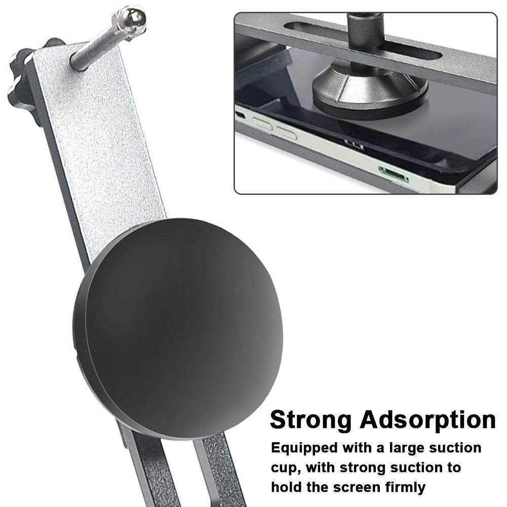 Aluminum Alloy Heating   Screen Removal Tool Suction Cups Type Cellphone Screen Separation Jig Non-destructive Screen Remover Compatible with Both