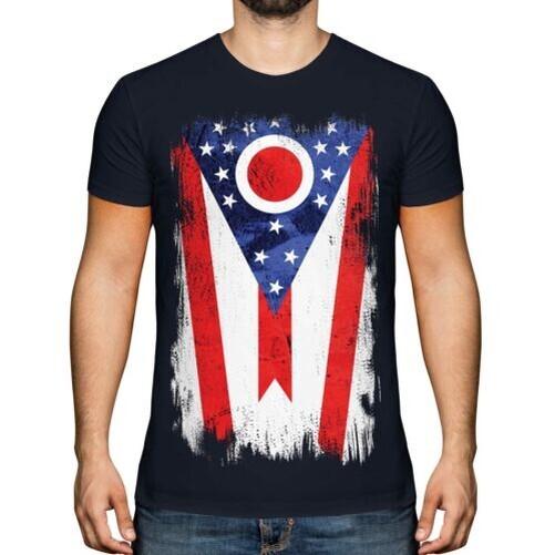 

Ohio Flag State Grunge Mens T-Shirt Ohio T-Shirt S