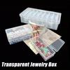 Transparent Storage Box Desk Organizer Case Jewelry Necklace Earring Organizer Box Clear Storage Case Classification Box