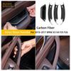 4PCS For 2010-2017 BMW X3 X4 F25 F26 Carbon Fiber Door Handle Panel Trim Cover