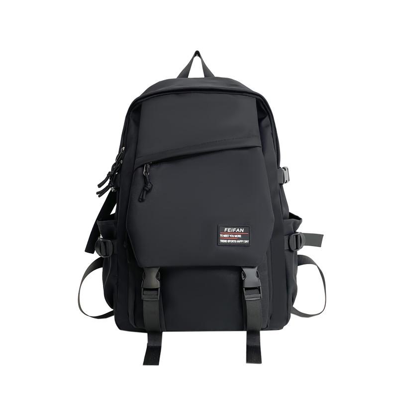 

Мужской рюкзак большой емкости для путешествий, женский однотонный рюкзак для школьников младших классов, школьный портфель чёрный
