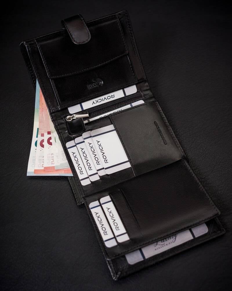 Large Leather Men's Wallet RFID System Rovicky