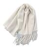 New solid color scarf couple winter shawl dual-purpose warm long thickened fringed scarf