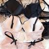 Sexy Hollow Women Underwear Summer Lace Embroidery Push Up Bra Set Bow Decoration Youth Lingerie Romantic Bras Panties Set