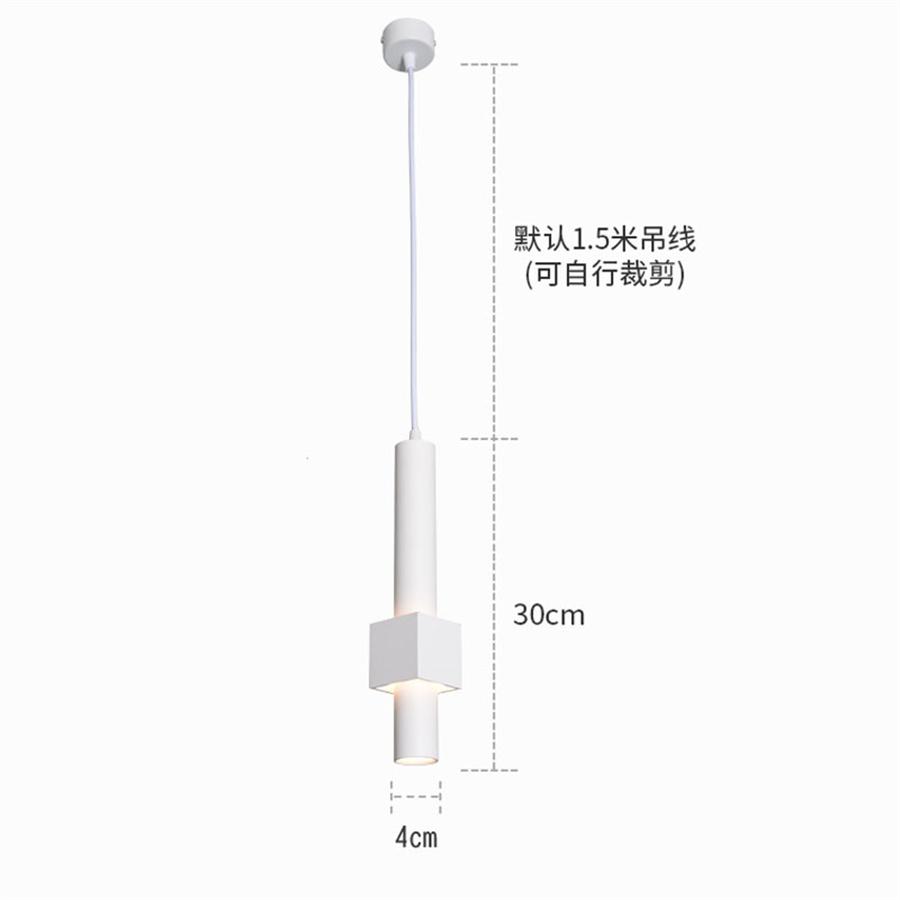 

Длинный трубчатый подвесной светильник, прикроватный светильник для спальни, черно-белые подвесные светильники, бар, кафе, подвесной светильник Natural White 4000K