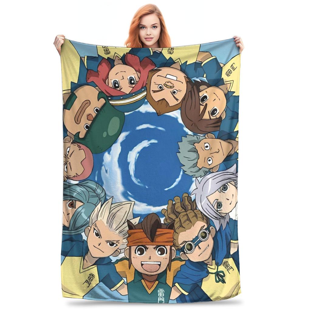Inazuma Eleven Axel Blaz Gouenji  Plush Blankets Girls Boys  Flannel Throw Blanket Bed Soft Customized Quality Bedspread Gift