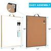 Mini Magnetisches A3 Größe Tragbarer Aluminiumrahmen Kleines Whiteboard mit Wandhalterung 40cm x 30cm Ideal für und Büros Wandmontiertes Whiteboard, - Pinnwand,