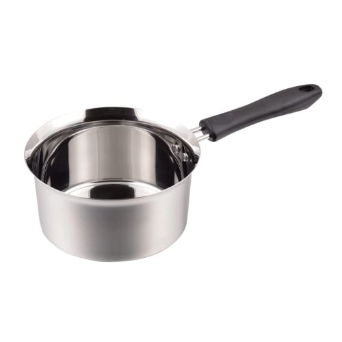 PEARL METAL Yukihira Pot, 14cm, Induction Compatible, Easy-Pour Stainless Steel, Made In Japan, HB-1886