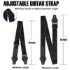 Guitar Cotton Strap Folk Guitar Electric Guitar Pure Cotton Strap with Scroll Belt 5 Paddles and 2 Rubber Strap Buckles
