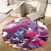 1pc Power Rangers Anime Design Round Carpet - Office Chair Mat, Non-Slip Rug for Home Decor, Living Room