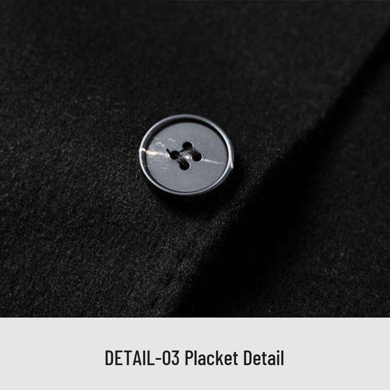 Muxishilang Men's 70.2% Wool Double-Faced Mid-Length Coat