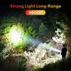 Strong Light Flashlight LED Power Display Built in Battery Outdoor Long Range Waterproof USB Charging Strong Light Flashlight