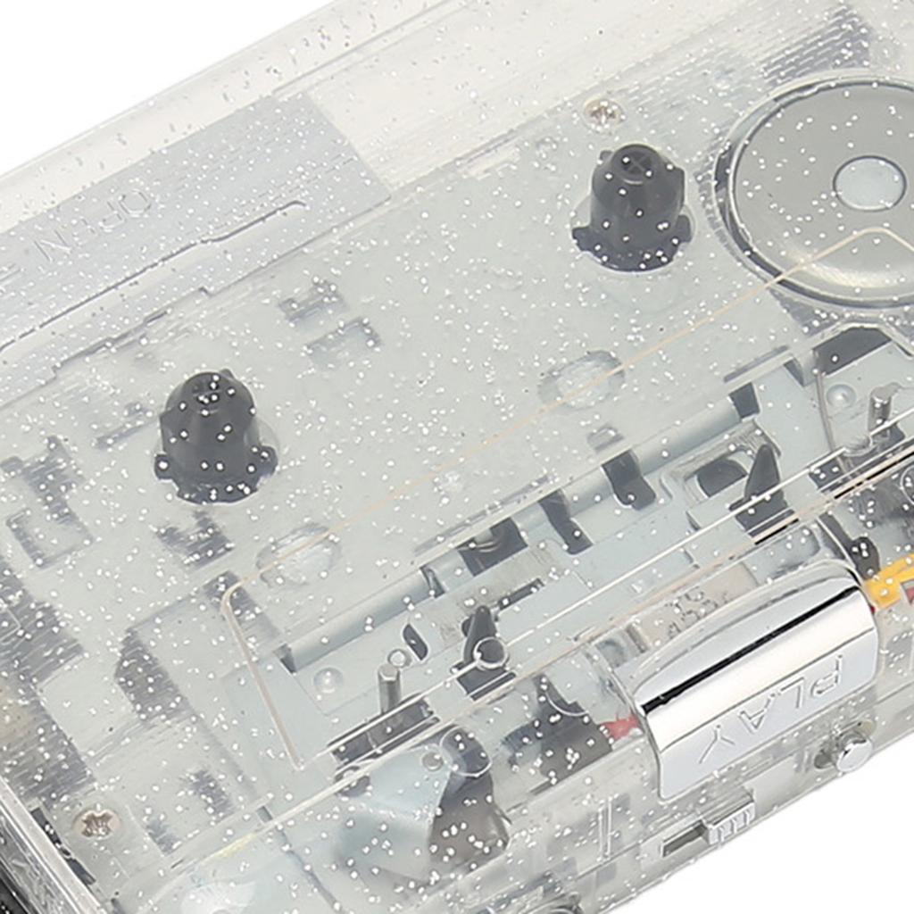 Cassette Player HiFi Noiseless Transparent Shell Portable Tape to MP3 Converter with Earphone for