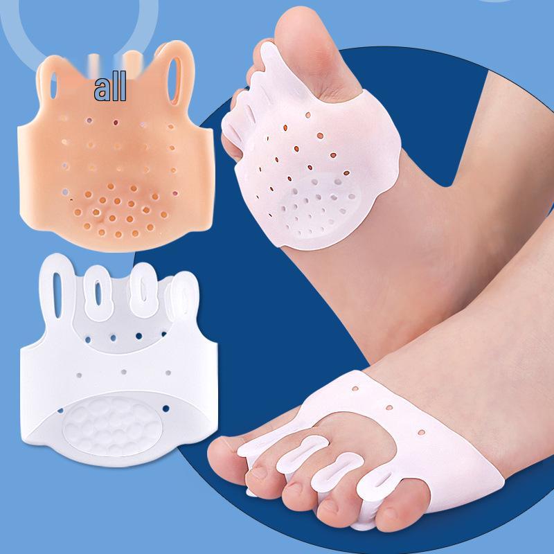Five-Hole Toe Separator with Thickened Breathable Arch Support and Pressure Relief Insole for Hallux Valgus Correction