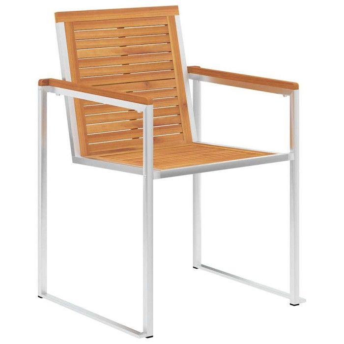 VidaXL Lot de 4 Chaises de Jardin avec Coussins, Sièges de Terrasse, Chaises de Salle à Manger, Meubles de Patio Extérieur, 3078477