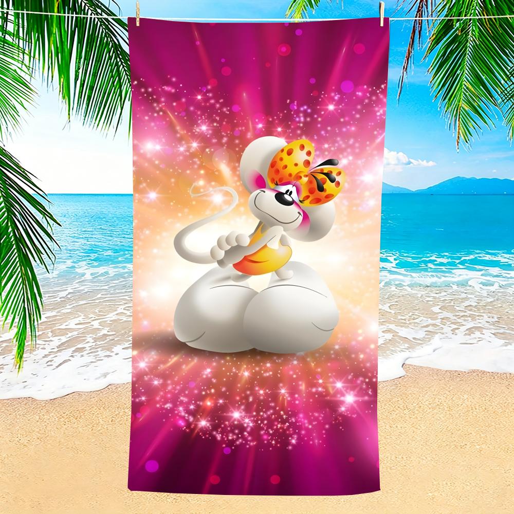 Cartoon Diddl Mouse Soft Pool Gift for Travel Gym Shower Camping Quick Dry Sports Large Beach Towel