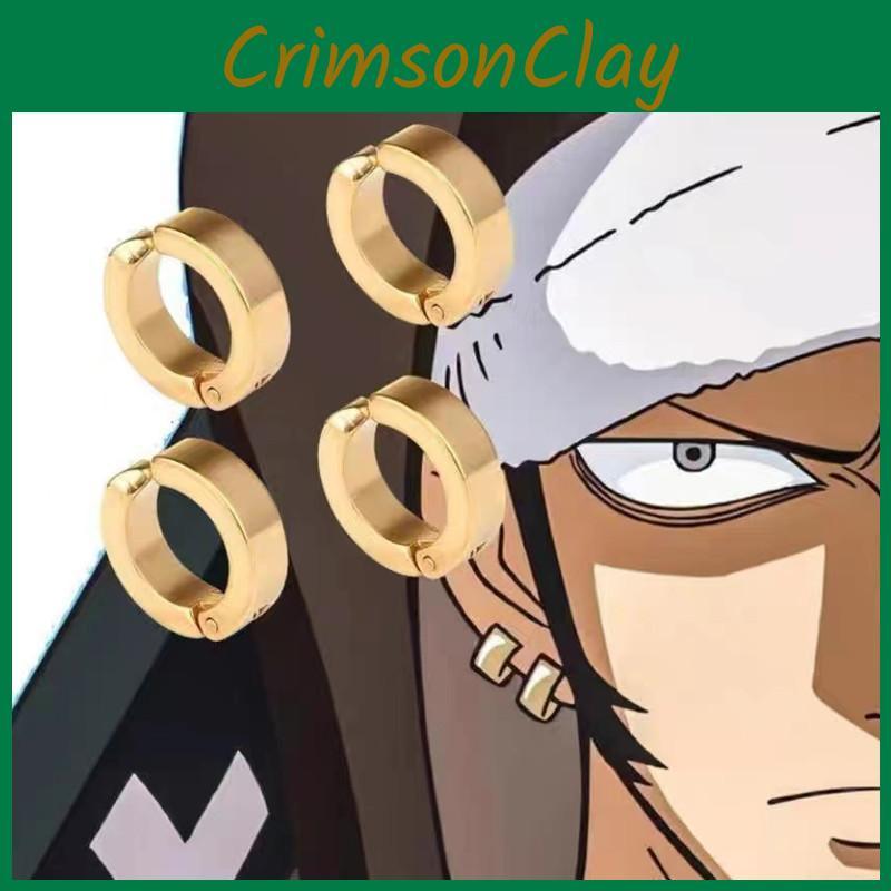 Piece One Trafalgar Law Cosplay Accessories Earring Jewelry Vintage Daily Use