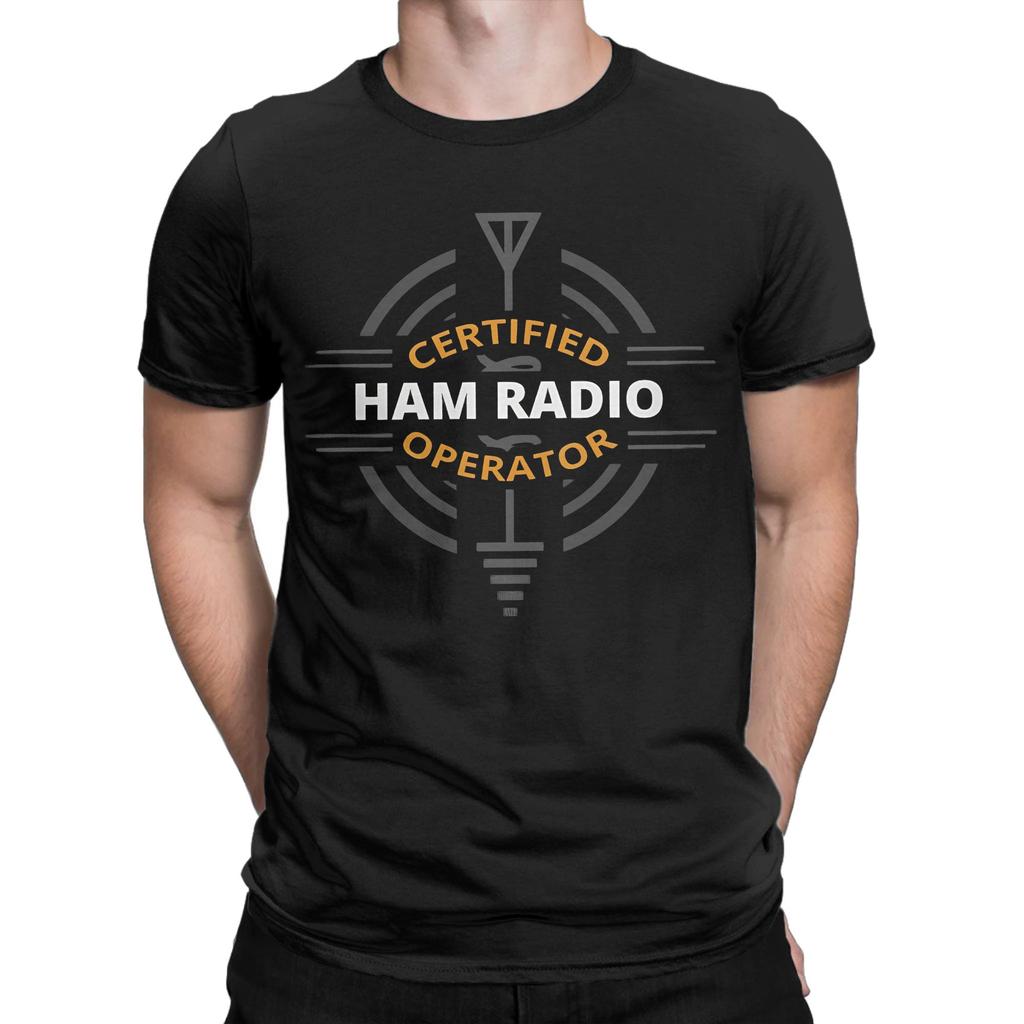 Print Amateur Ham Radio T-Shirt Unisex Round Neck Short Sleeve Tops 100%Cotton Summer Top Tee