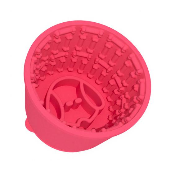 Köpek Yavaş Mama Kabı Yalama Kasesi Sağlıklı ve Sakin Beslenmeyi Teşvik Eder Dokuya Sahip Silikon Köpek Kasesi Emişli Tüm Köpek Boyutları İçin Bakım ve Mama Zamanı