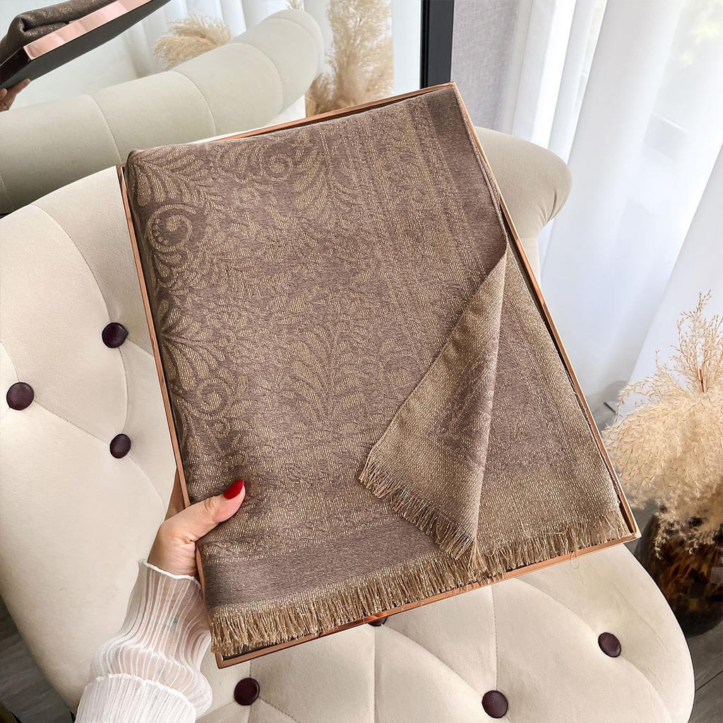 New Double-sided Commuter Warm Fashion Elegant Simple Imitation Cashmere Scarf Shawl Cape Women