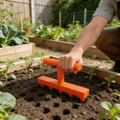 Perforator și semănător de grădinărit, Perforator pentru răsaduri de legume și flori de uz casnic, Unealtă pentru semănat răsaduri în grădina de balcon