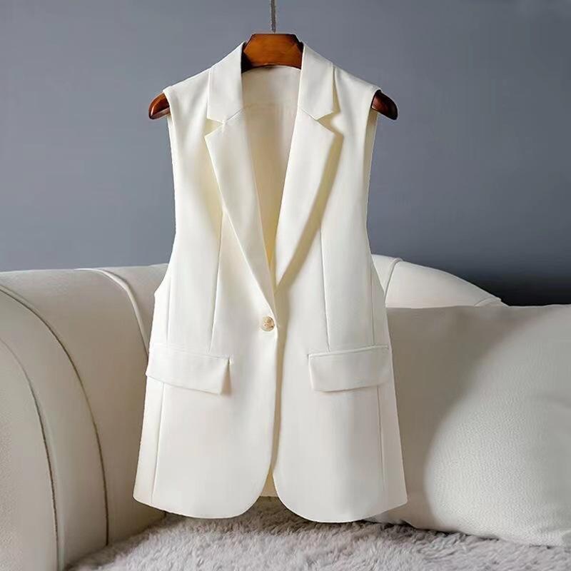 Suit Vest Women's Autumn Loose Outer Sleeveless Spring and Autumn Sleeveless Suit Vest Vest Jacket