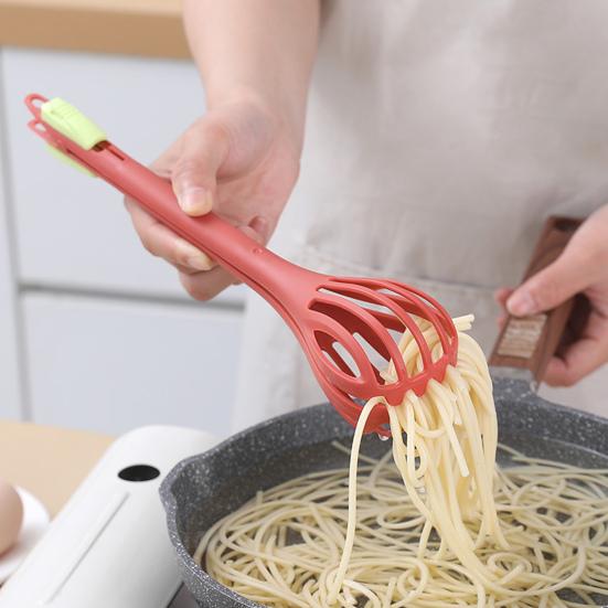 3-i-1 köksredskap äggvisp omrörare mattång sil med halkfria tänder värmebeständigt köksverktyg för bakning matlagning