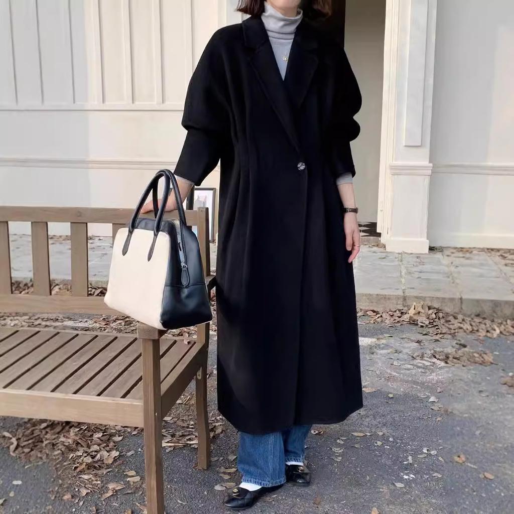 Celebrity Style High-end Sense Thin Wool Coat Women's Design Sense Lady Atmosphere Woolen Coat