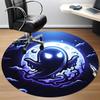1pc Moon Ghost Office Round Area Rug, Under Office Chairs Bedroom Living Room Home Decor, Room Deco, Available In Various Sizes