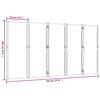 VidaXL Cloison de Séparation 5 Panneaux, Séparateur de Pièce, Écran d'Intimité, Paravent de Salon Chambre Intérieur 4003361