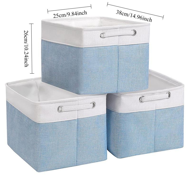 Woven Linen Laundry Basket Extra Large Square Hamper For Home Organization And Baby Shower Gift Home Decor Storage