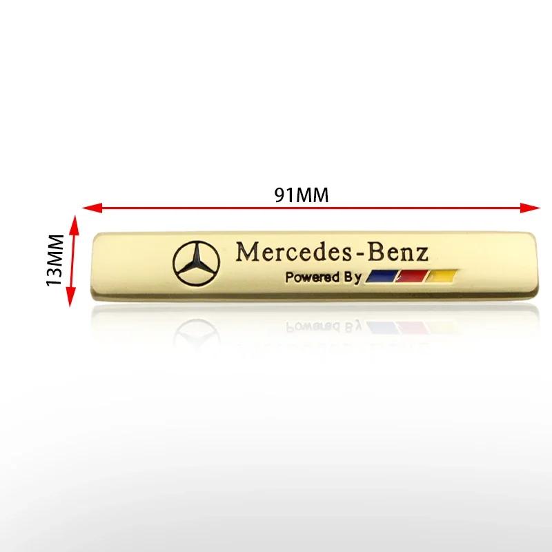 Fzpxb5 1pcs Car Accessories Car Badge Side Body Sticker Car Metal Labeling For Mercedes Benz CLK CLA GLC E200 S200 S300 S350 C300 C200