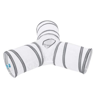 Faltbarer 3-Wege Katzen Spieltunnel Spielzeug Indoor Outdoor Haustier Interaktives Trainingsspielzeug 01#