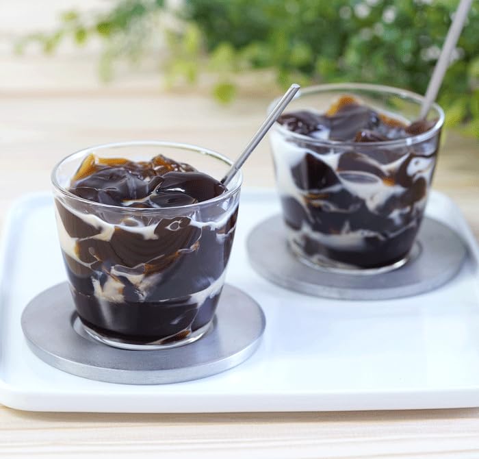 Hario Glass Pudding of 6 with Silicone Heat-Resistant Cups, 200ml, PRC-20-BK (Set Lids) (White)