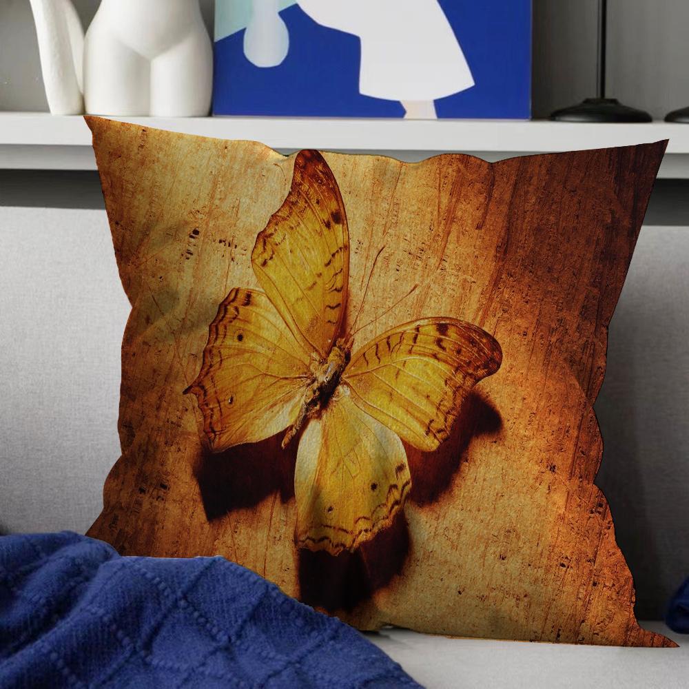 Butterfly Cushion Cover Car Throw Pillow Case For Sofa Car Christmas Gift 40x40cm 45x45cm