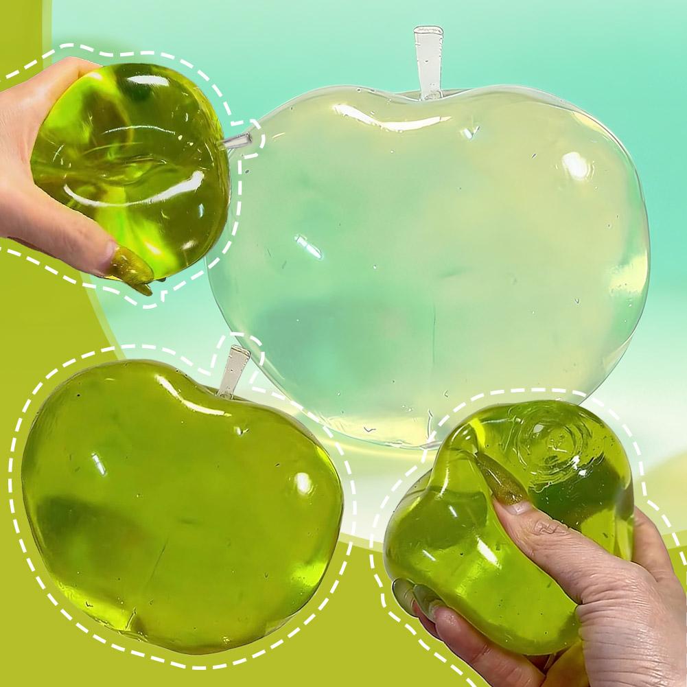 Squishy Green Pink Apple Squeezable Ball Stress Relief Fidgets Toy Slow-Rebound Decompression Toy Birthday For Friends Gift
