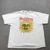 Sublime Hemd Herren 2XL Weiß Sonne Band Grafik T-Shirt 90er Jahre Stil Rockmusik Konzert