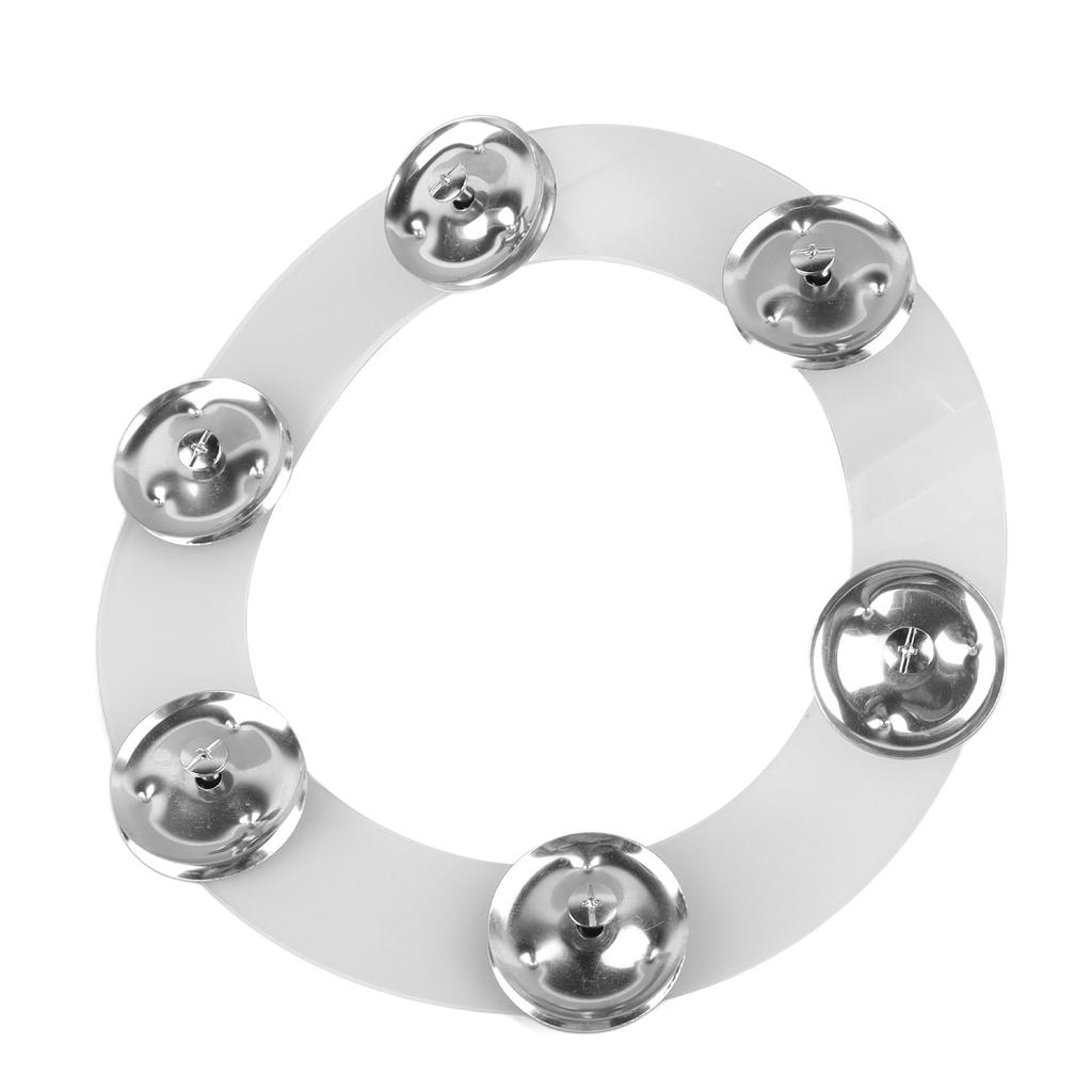 Drum Hi Hat Ring Bell Silicone Double Rows 6 Pieces Cymbal Ching Ring Tambourine