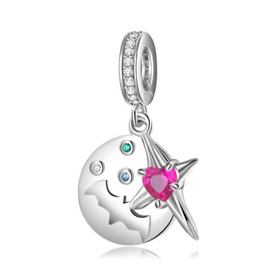 Round Pendants Bat Cross Charms 925 Sterling Silver Charm Bead for Jewelry Making Pendants Fit Original Charm Women Bracelets