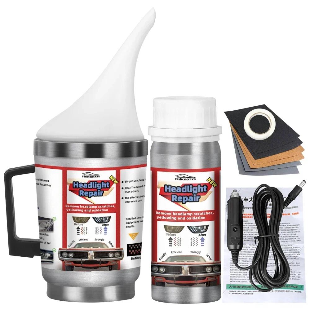 Kit de restauração de polimento de faróis de carro Kit de limpeza de polimento de faróis Ferramenta de polimento de reparo de faróis de carro hidrofóbico antirriscos