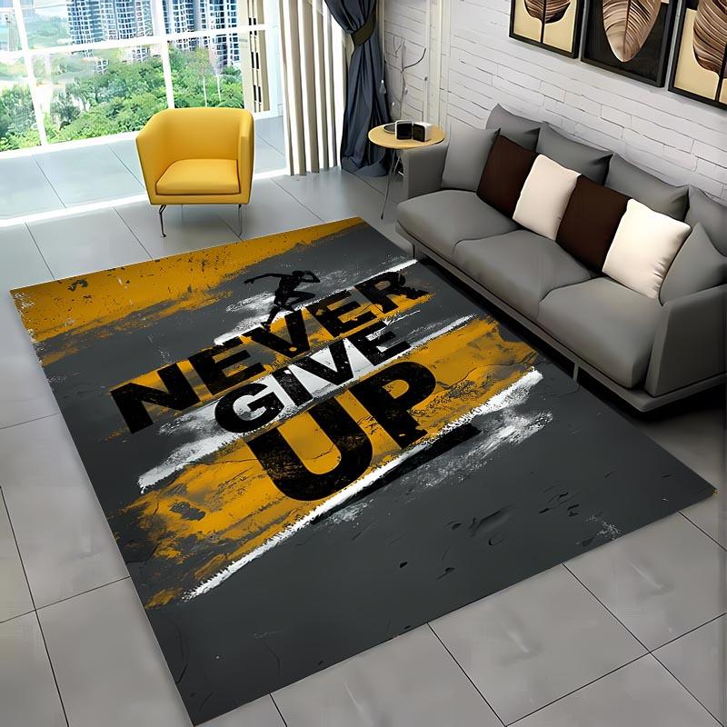 Einige lustige Wörter Schwarz Weiß Farbe Teppich, Wohnzimmer und Schlafzimmer Haushaltsartikel Sofamatten, Fußmatte Boden Anti-Rutsch Teppich, Geschenk
