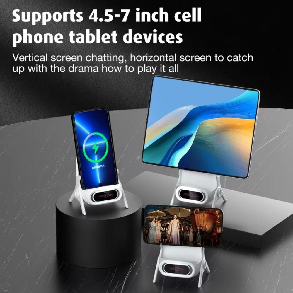 Mini Chair Desktop Phone Stand 15W Phone Lazy Holder for iPhone/Samsung/Xiaomi Phones Tablet