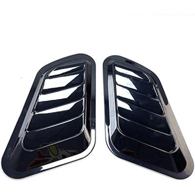 Universal Carbon Fiber Auto Dekorative Cell Air Flow Intake Hood Scoop Bonnet Vent Abdeckung Aufkleber Dekoration Styling(Glänzend schwarz)