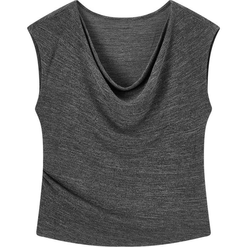 Women s Comfortable Cowl Neck Sleeveless Knit T-Shirt M