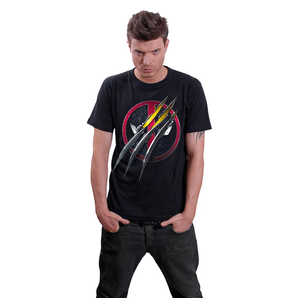 Deadpool Unisex Adult Slashed T-Shirt