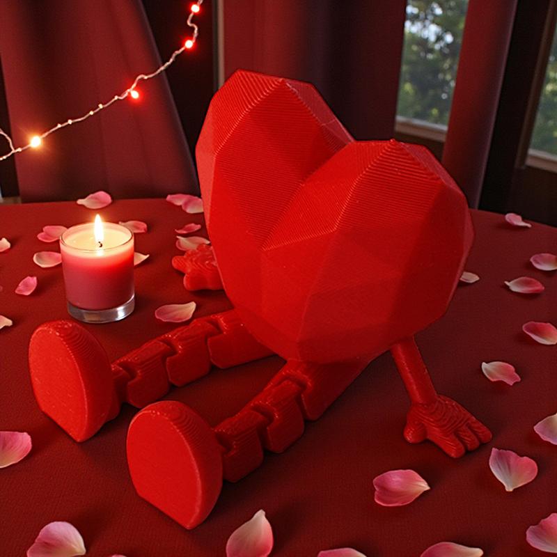 2026 Den svatého Valentýna Srdce Spojené Minifigurka Panenka Šťastný Valentýn Party Dekorace Pro Domov Kreativní Valentýnský Dárek Lásky