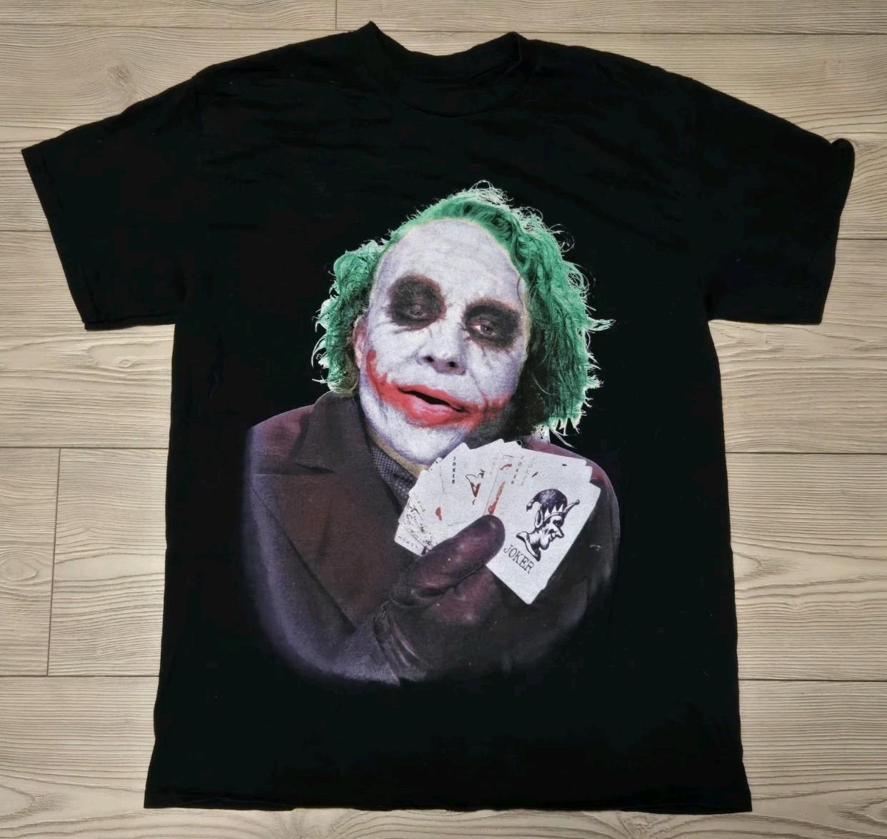 CVLA x DC Men s The Joker Black Size Medium Batman Dark Knight Heath Unisex T-Shirt XXXXL
