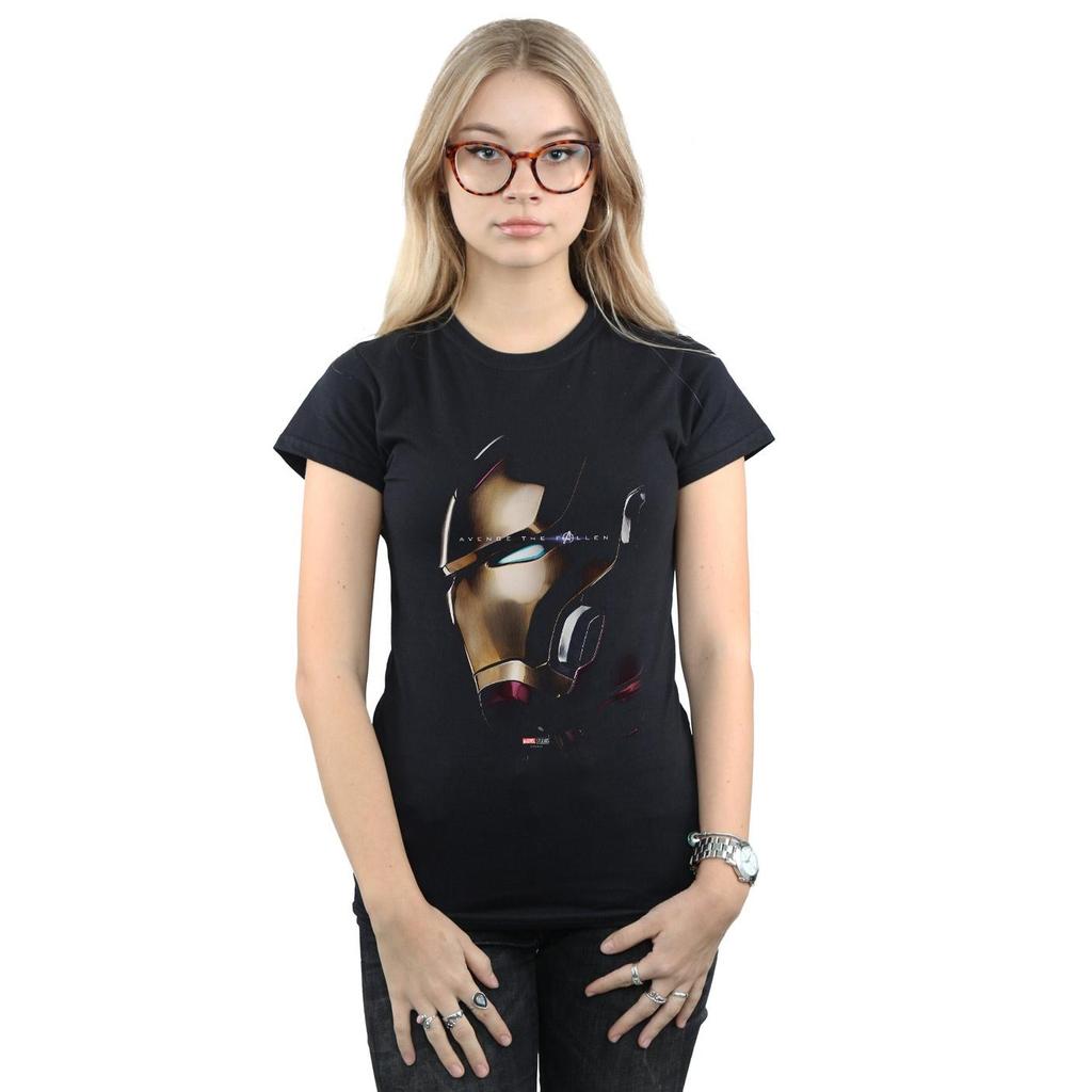 Marvel Womens/Ladies Avengers Endgame Avenge The Fallen Iron Man Cotton T-Shirt