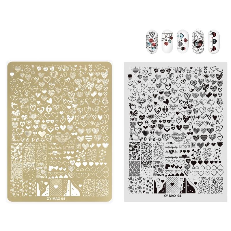 Piastra per Stamping per Unghie Modelli per Nail Art Piastre per Nail Art Floreali in Pizzo per Decorazioni Fai da Te per Unghie Piastre per Stamping per Unghie